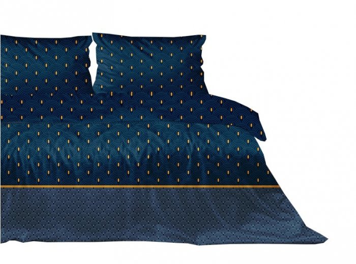 Pościel satynowa GRENO Gold Collection 140x200 wz. Milos
