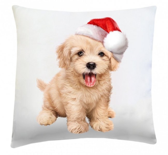 Poduszka świąteczna 40x40 wz. Świąteczny Pies