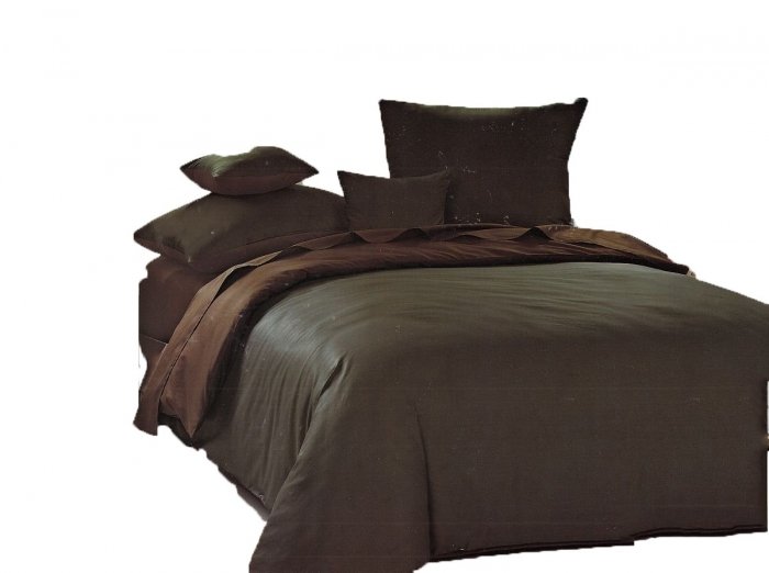 Pościel bawełna satynowa dwustronna (dwukolorowa) 180x200 na zamek + dwie poszewki 70x80 wz. SUS30