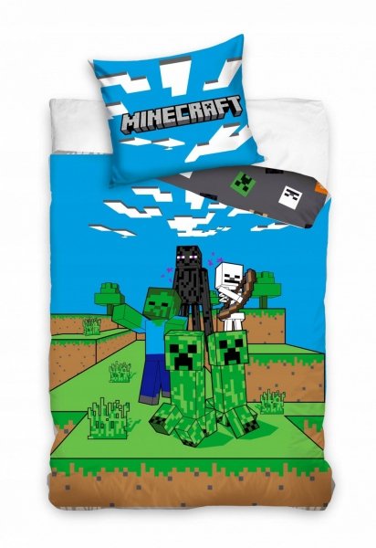 Pościel licencyjna 100% bawełna 160x200 - Minecraft - MC003-C