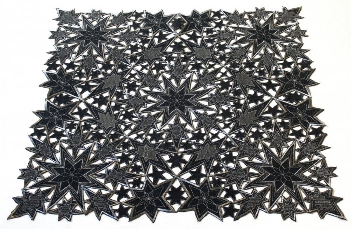 Obrus Świąteczny Star 85x85 wz. 6142 Kolor: Ciemny Szary