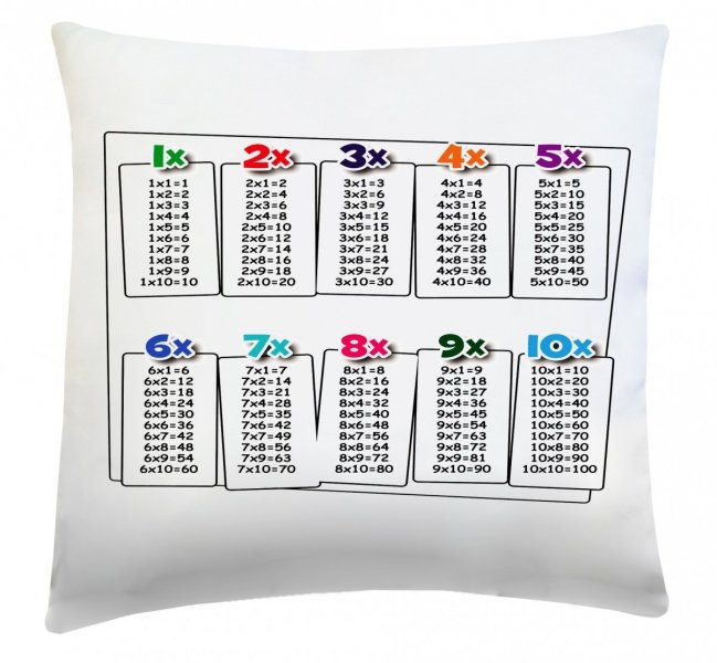 Poduszka matematyczna 40x40 wz. 1 biała