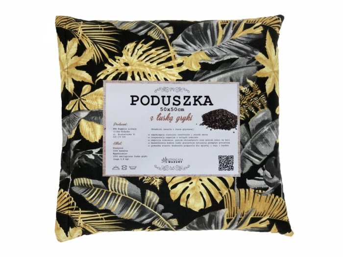 Poduszka z łuską gryki 50x50 wz. 5 tropikalny