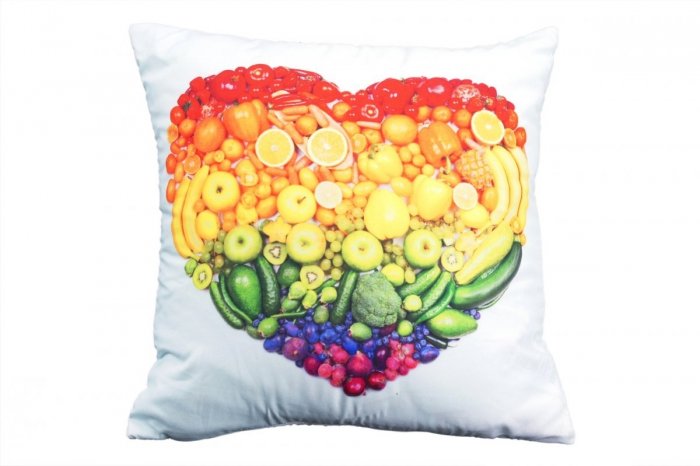 Foto Poszewka na poduszkę z mikrofibry 35x35 wz. 100 Serce