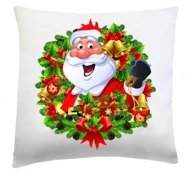 Poduszka świąteczna 40x40 wz. Wesoły Mikołaj