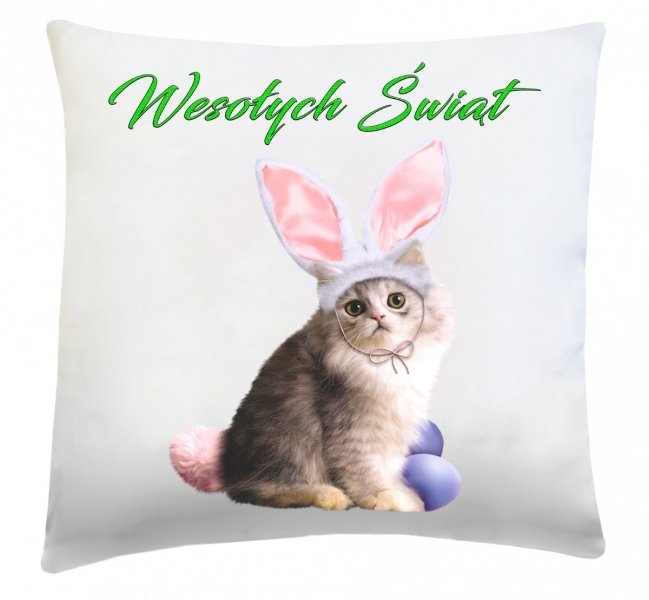Poduszka Wielkanocna 40x40 wz. Kotek