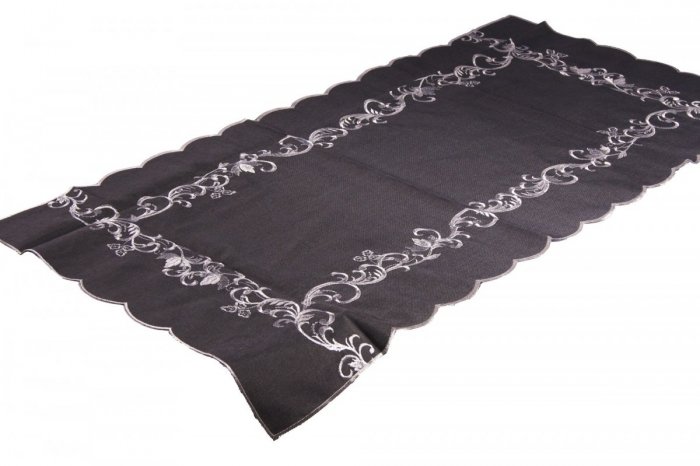 Obrus Haftowany Bruna 57-G 150x300 cm kolor: szary