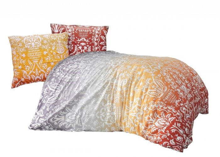 Pościel satynowa DARYMEX kolekcja Exclusive 160x200 wz. VIZYON ORANGE