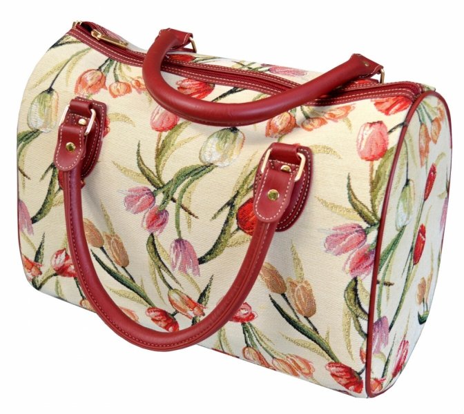 Torba gobelinowa która cieszy. Kuferek 38x30 wz. T216 Tulipan