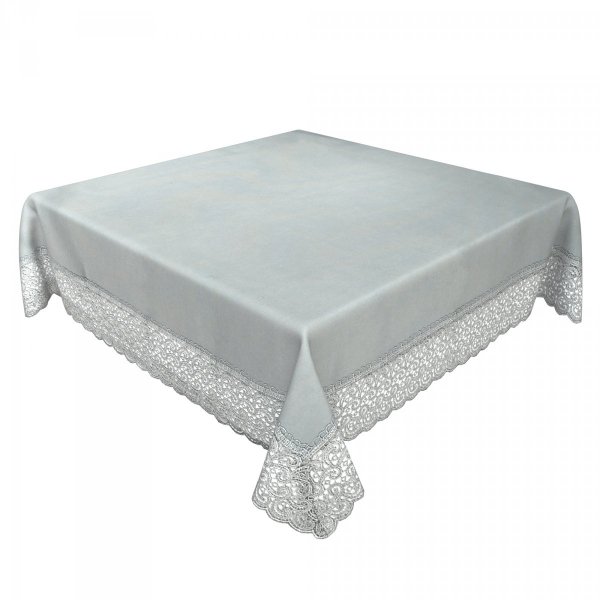 Obrus WAVES GRAY 140x180 100% poliester wz. 316 szary