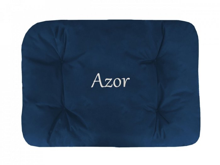 Legowisko Z IMIENIEM TWOJEGO PSA 100x60 cm - granat