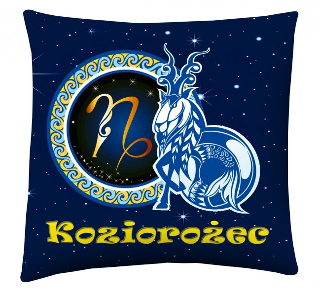 Poduszka z nadrukiem dwustronnym Znak Zodiaku 40x40 wz. Koziorożec
