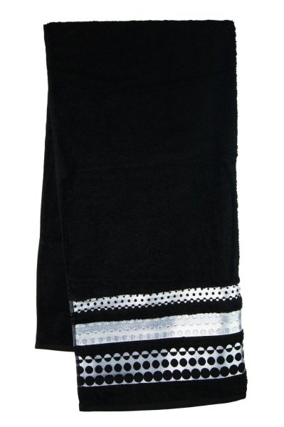 Ręczniki Silver - rozmiar 70x140 wz. Czarny