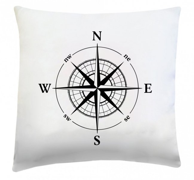 Poduszka marynistyczna 40x40 wz. Kompas