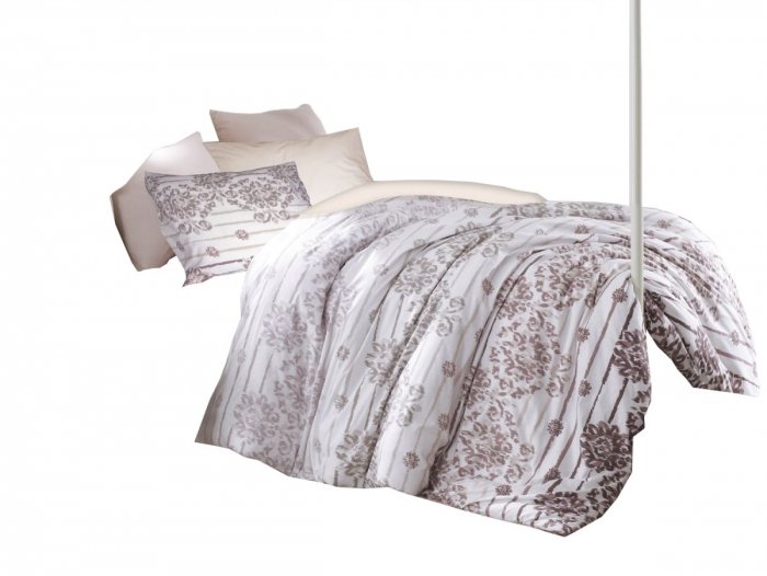 Pościel bawełniana DARYMEX kolekcja Exclusive Cottonlove 160x200 + 2x70x80 wz. SERENITY KAHVE