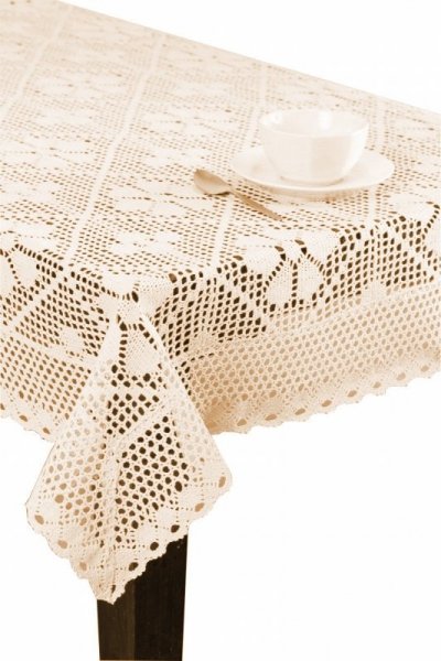 Obrus szydełkowy 559 ecru rozmiar: 140 koło