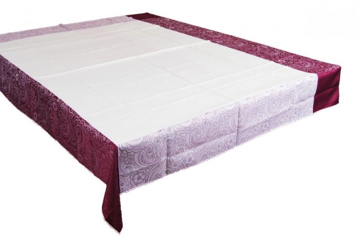 Obrus teflonowy rozmiar 140x180 wzór beż/bordo (107)