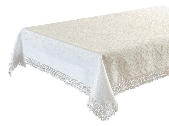 Obrus gipiurowy rozmiar 85x85 wzór biały (207)