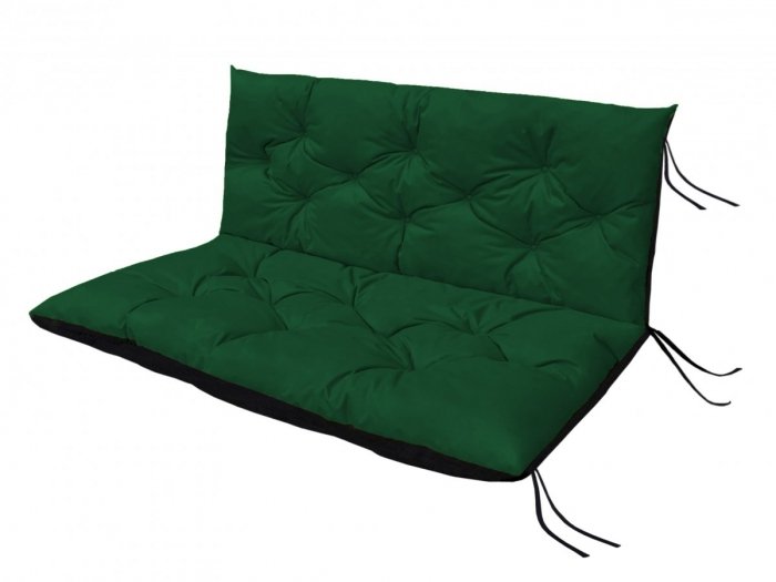 Poduszka ogrodowa na huśtawkę - 120x60x50 wz. Butelkowa zieleń