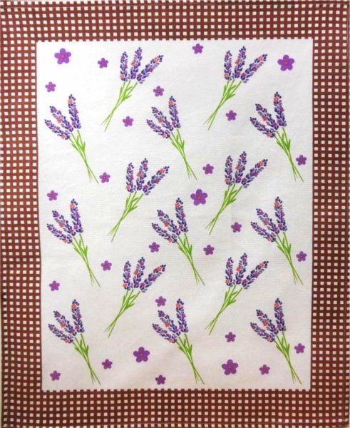 Ścierka kuchenna Grecja 50x65cm 100% bawełna wz. Lawenda brązowa