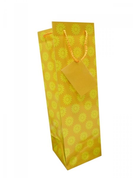 Ozdobne opakowanie, torebka na prezent "butelka" 12x35cm wz. Grochy 02