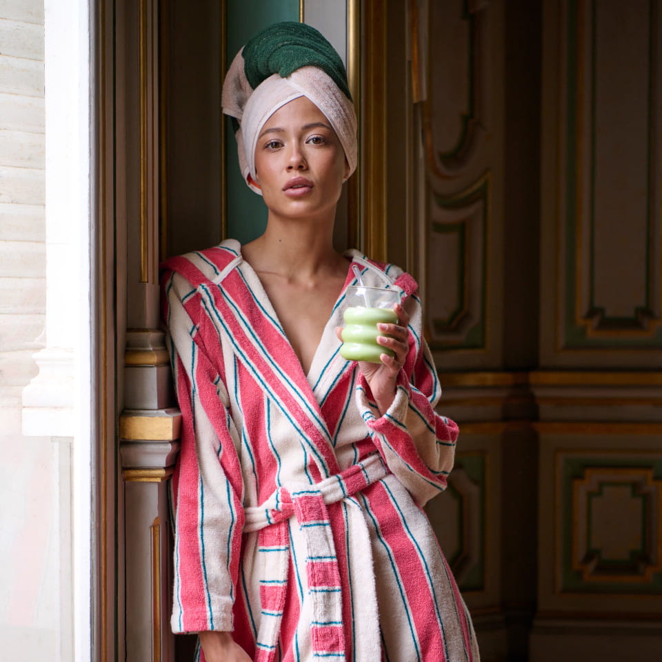 szlafrok unisex LYSIRIS bawełna rose