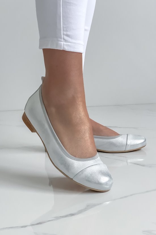 Baleriny damskie 92/2 SREBRO