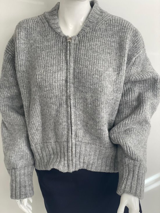 Sweter Bomberka Szary One Size