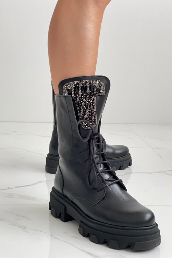 Trzewiki 80028/ 6 CZARNY LICO