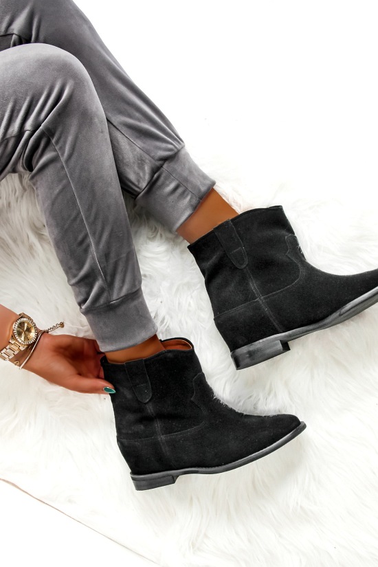 Botki damskie 143/8 Czarny/Czarny outlet