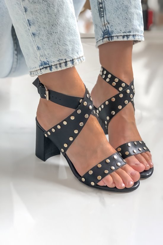 Sandały 739/74 Czarny lico