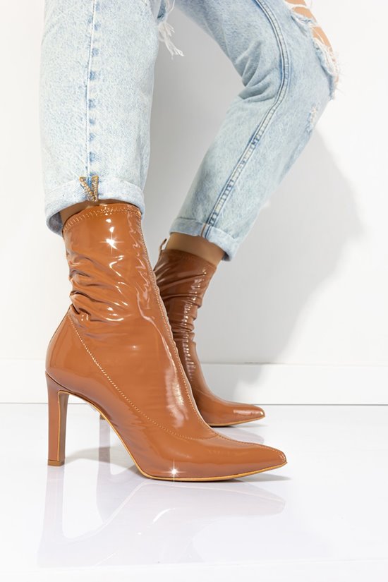 Botki damskie 358/26 Camel lycra