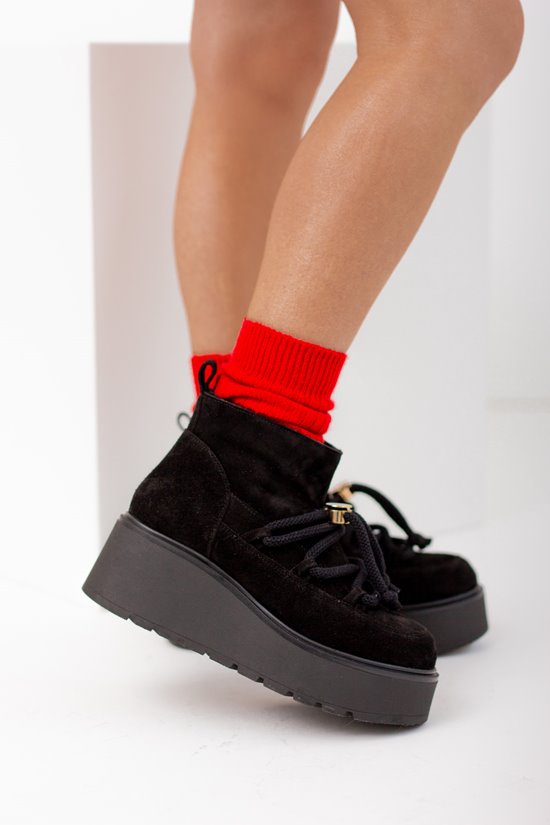 Śniegowce 008 - 1 Czarny welur