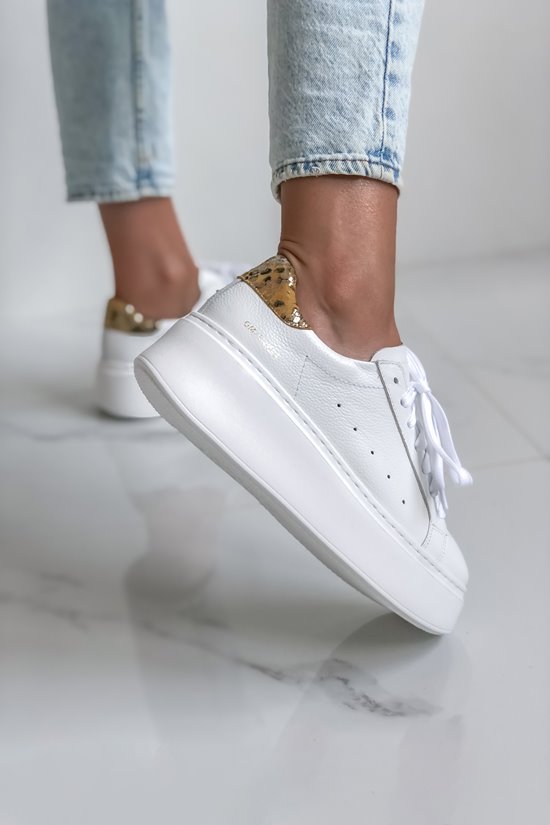 Sneakersy SN41 - 1 biały - zółty wąż