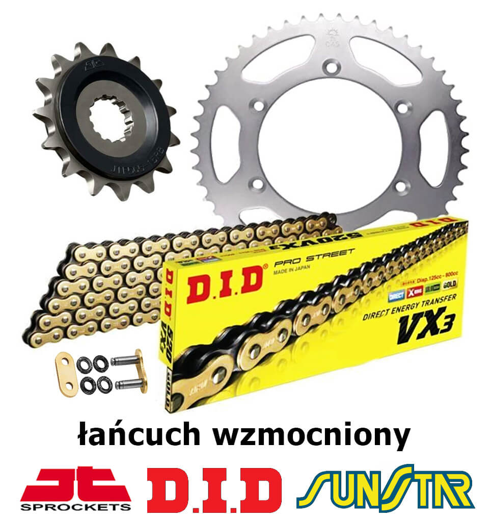 Yamaha Xjr 1300 2004-2006 Zestaw Napędowy Did Wzmocniony Złoty Yamaha 2005 1300 Xjr 1300