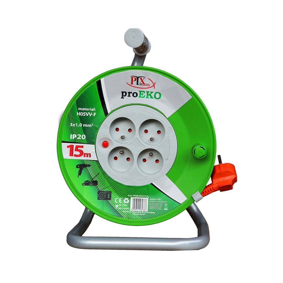 Przedłużacz na bębnie ogrodowy 3x1,0/15m OWY IP20