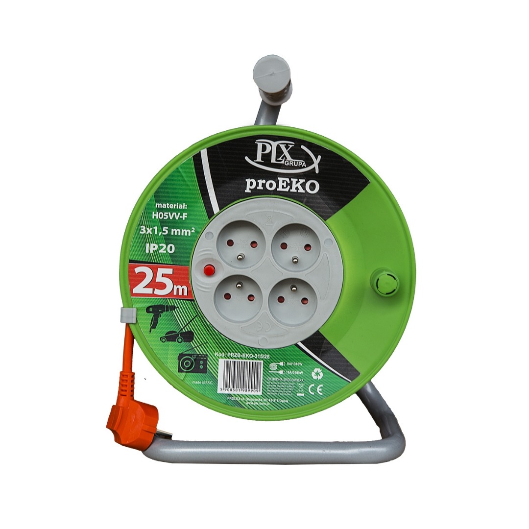 Przedłużacz na bębnie ogrodowy 3x1,5/25m OWY IP20