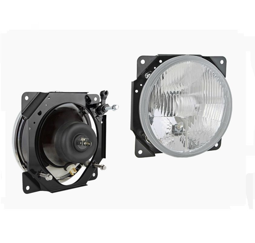 Reflektor przedni Żuk typu H4 lewy z korektorem ręcznym 0252.43730 Wesem