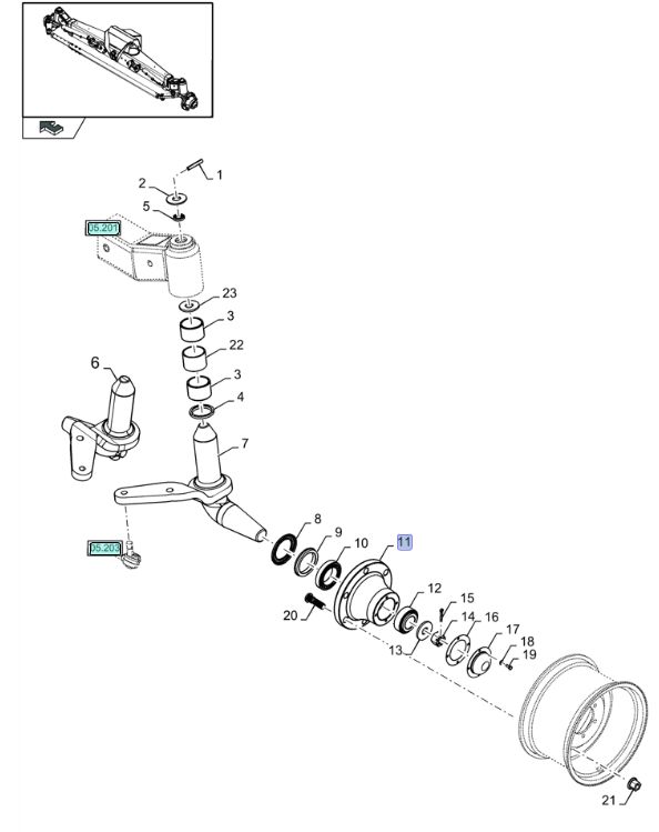 Piasta New Holland TC CX CSX 87373185 CNH