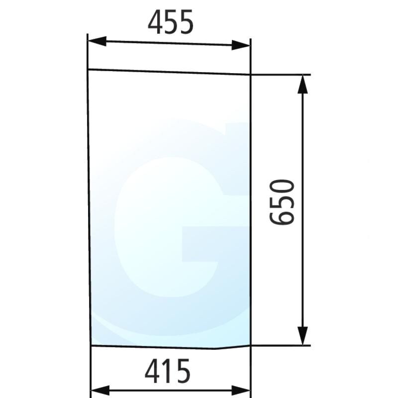 Szyba przednia dolna, lewa CASE MX CX Mc Cormick 190030A5