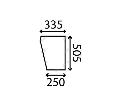Szyba dzielona prawa i lewa, CASE 644 1246 1255 3223749R1