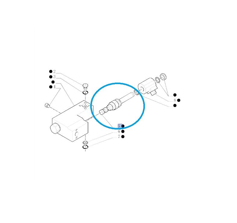 Zawór hydrauliczny New Holland T5000 87694930 CNH