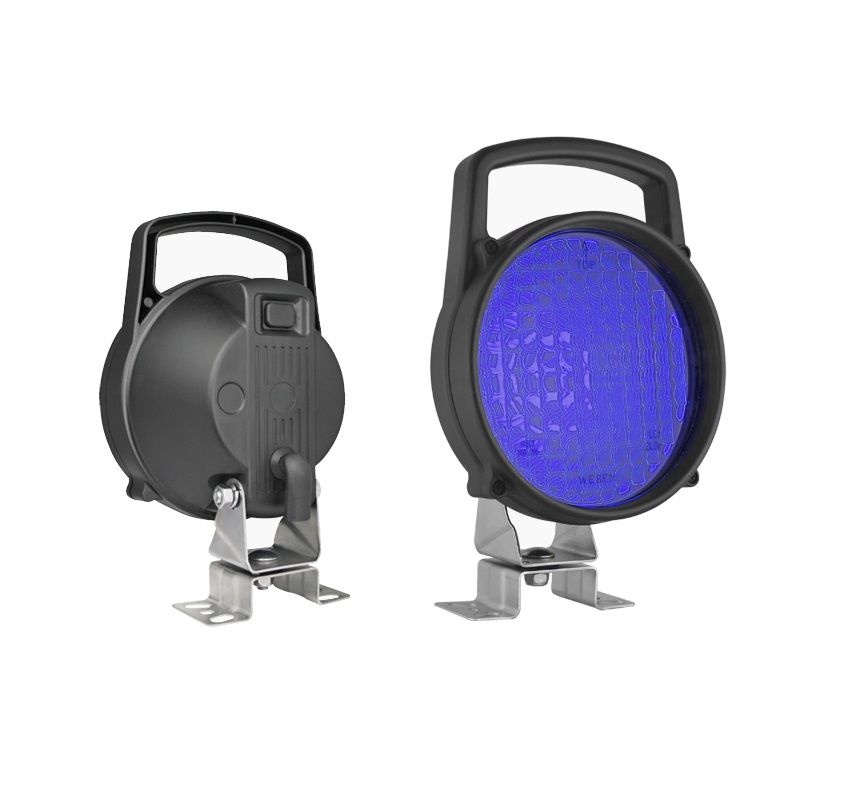 Lampa sygnalizacyjna niebieska fi161 z wyłącznikiem LOR2.28138 Wesem