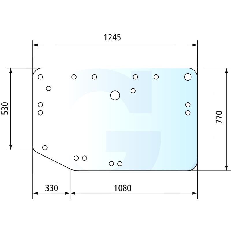 Szyba tylna górna, do nr 04735 Renault Celtis 11346430