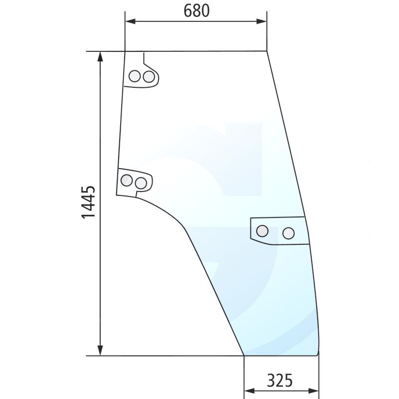 Szyba drzwi prawa CASE CS New Holland T7500 1-34-621-091