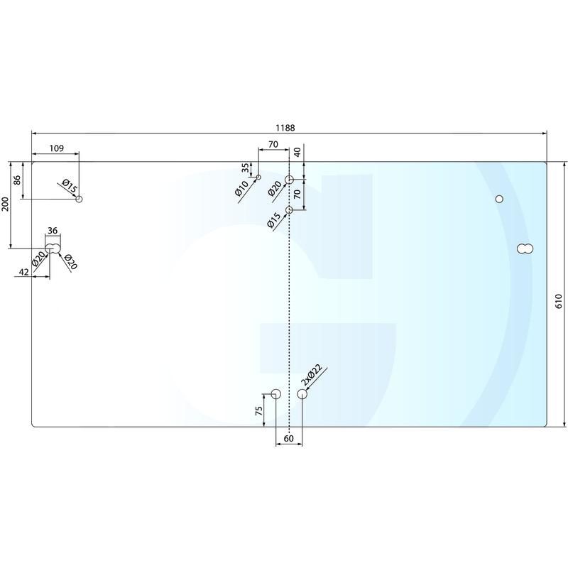 Szyba tylna CASE CS Steyr M 1-34-568-074