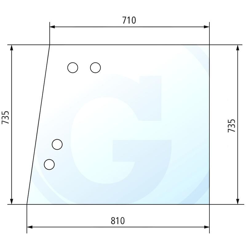 Szyba boczna górna prawa Fendt Favorit 600 275500210270