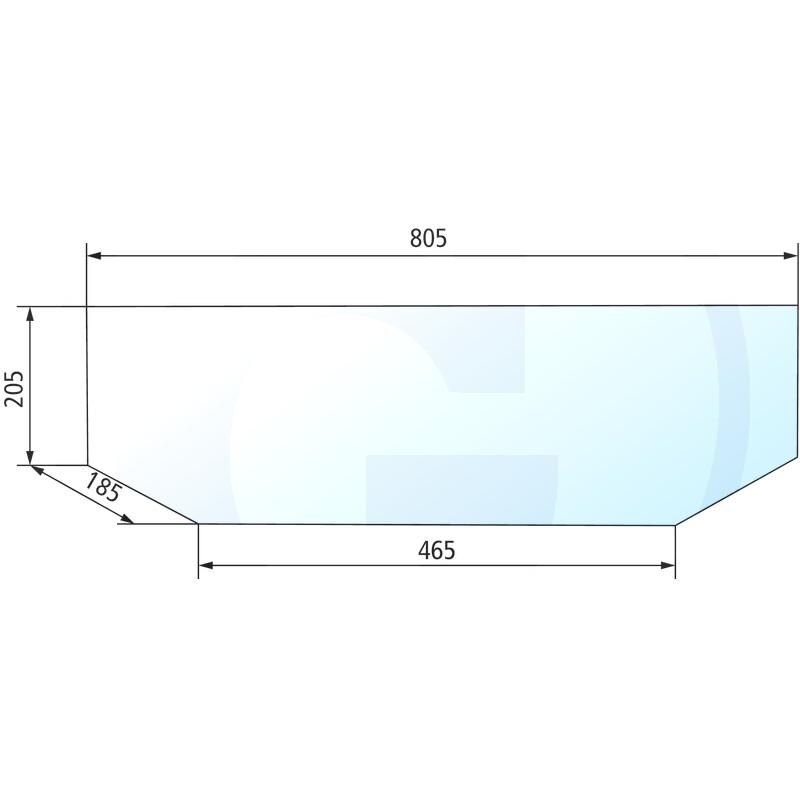 Szyba tylna dolna Deutz Agrotrac SAME Antares 0.007.5312.0/20