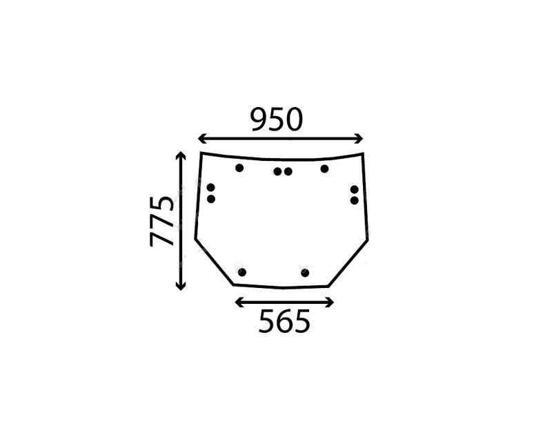 Szyba tylna Deutz Agroplus SAME DORADO 0.009.8626.0/10