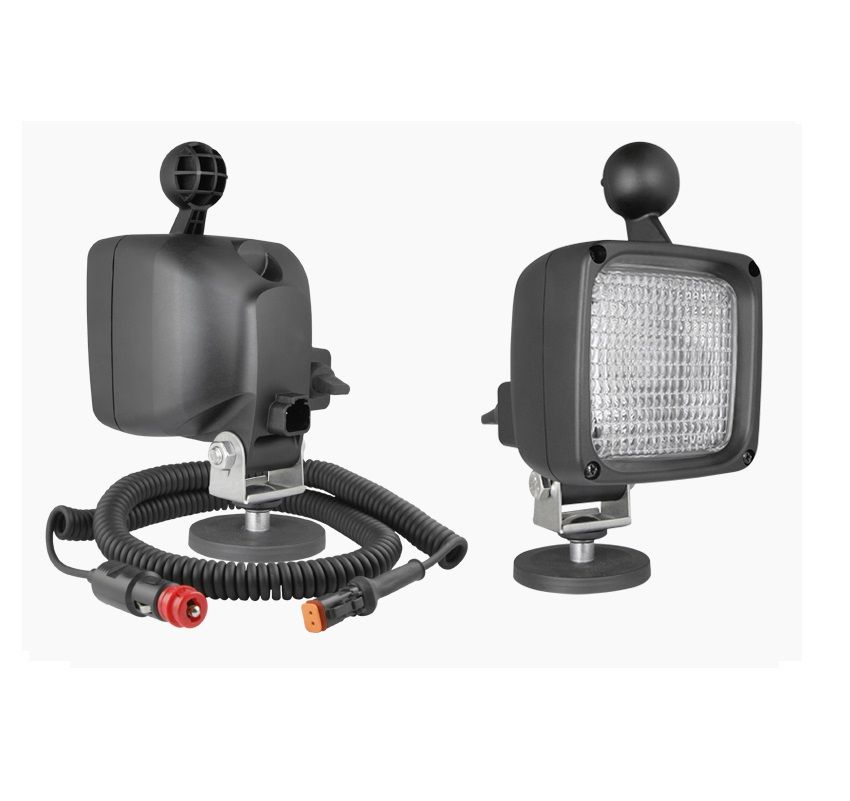 Halogenowa lampa robocza z uchwytem magnetycznym i przewodem spiralnym DT06-2S H3 24V LKR5.39919 Wesem